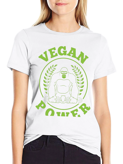 Vegan Power Gorilla Graphic T-Shirt