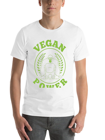 Vegan Power Gorilla Graphic T-Shirt