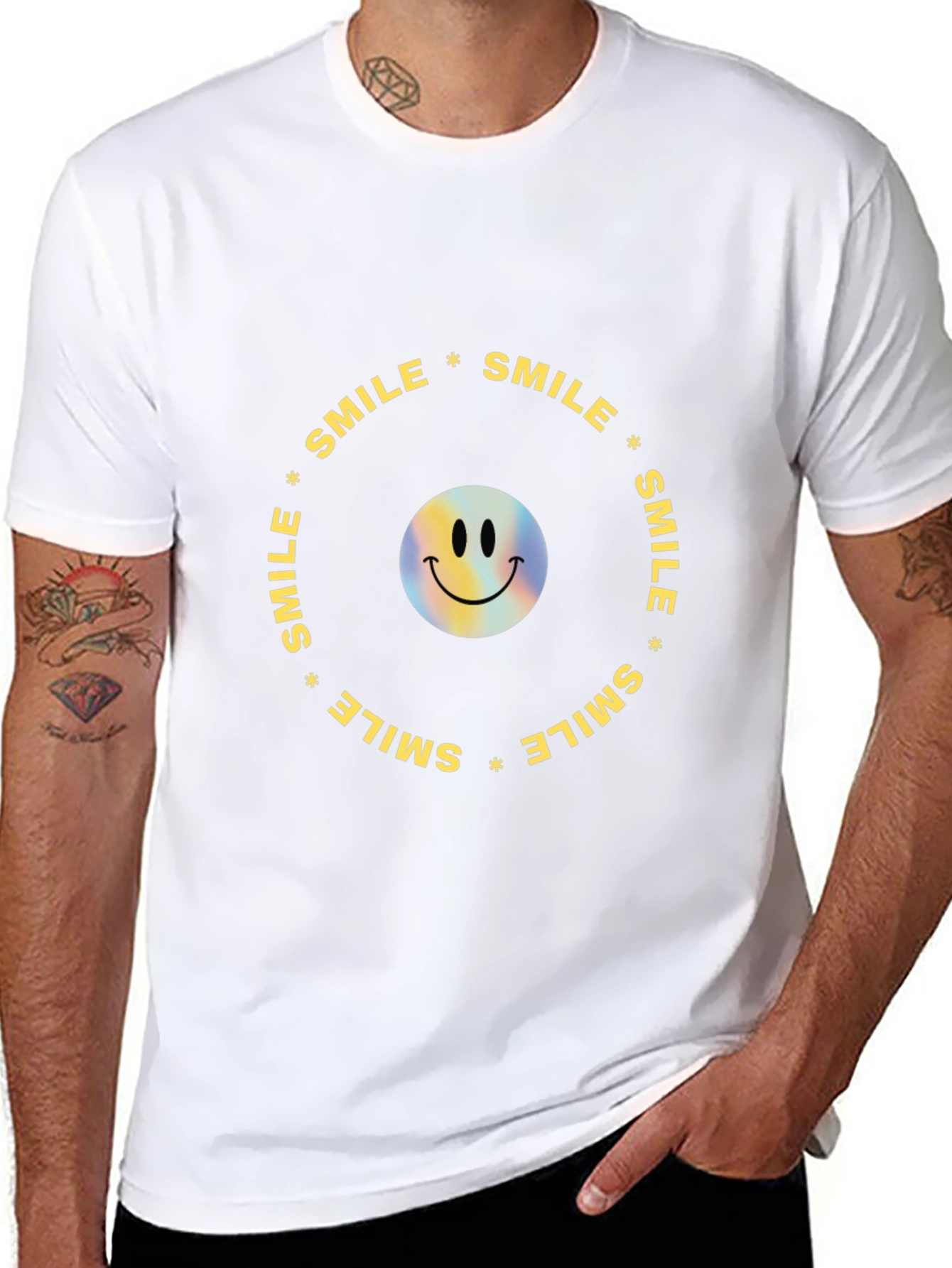 Smile Graphic Black T-Shirt