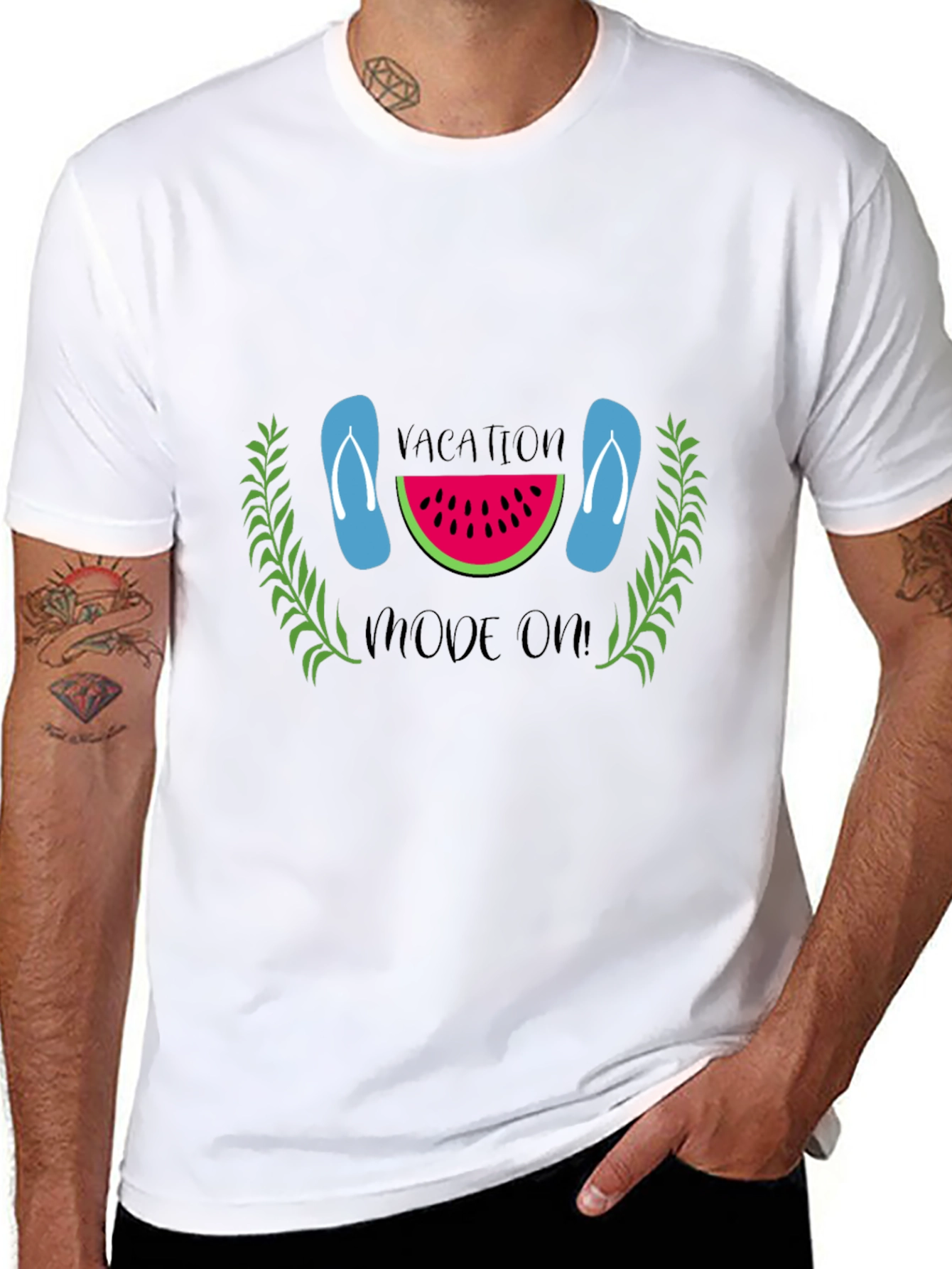 Vacation Mode On Black T-Shirt