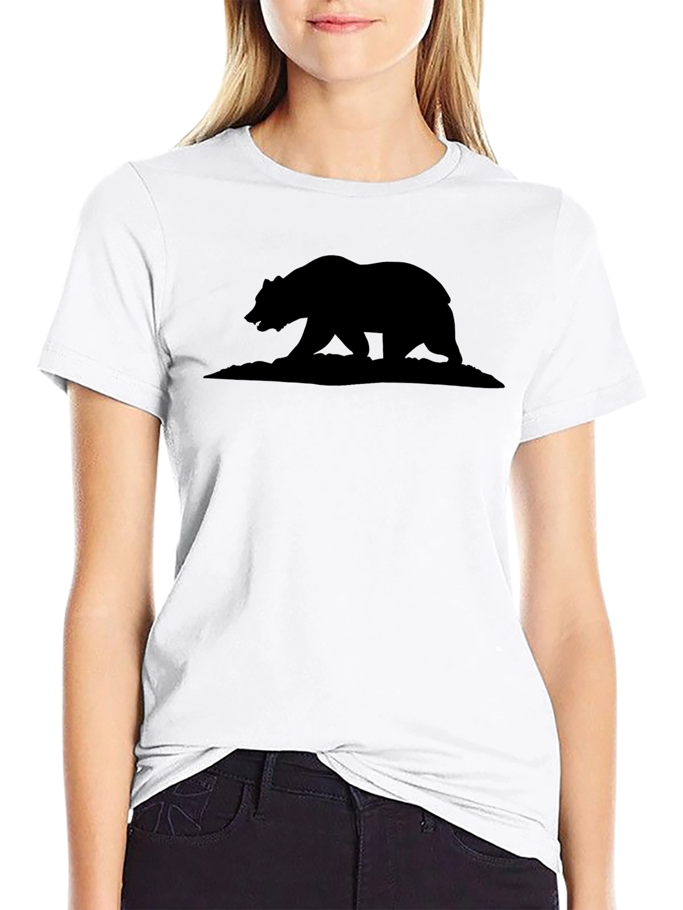 California Bear Silhouette Graphic T-Shirt