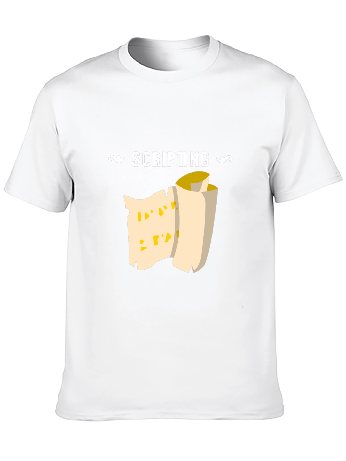 Scripting Scroll Graphic Tee - Black Cotton Comfort