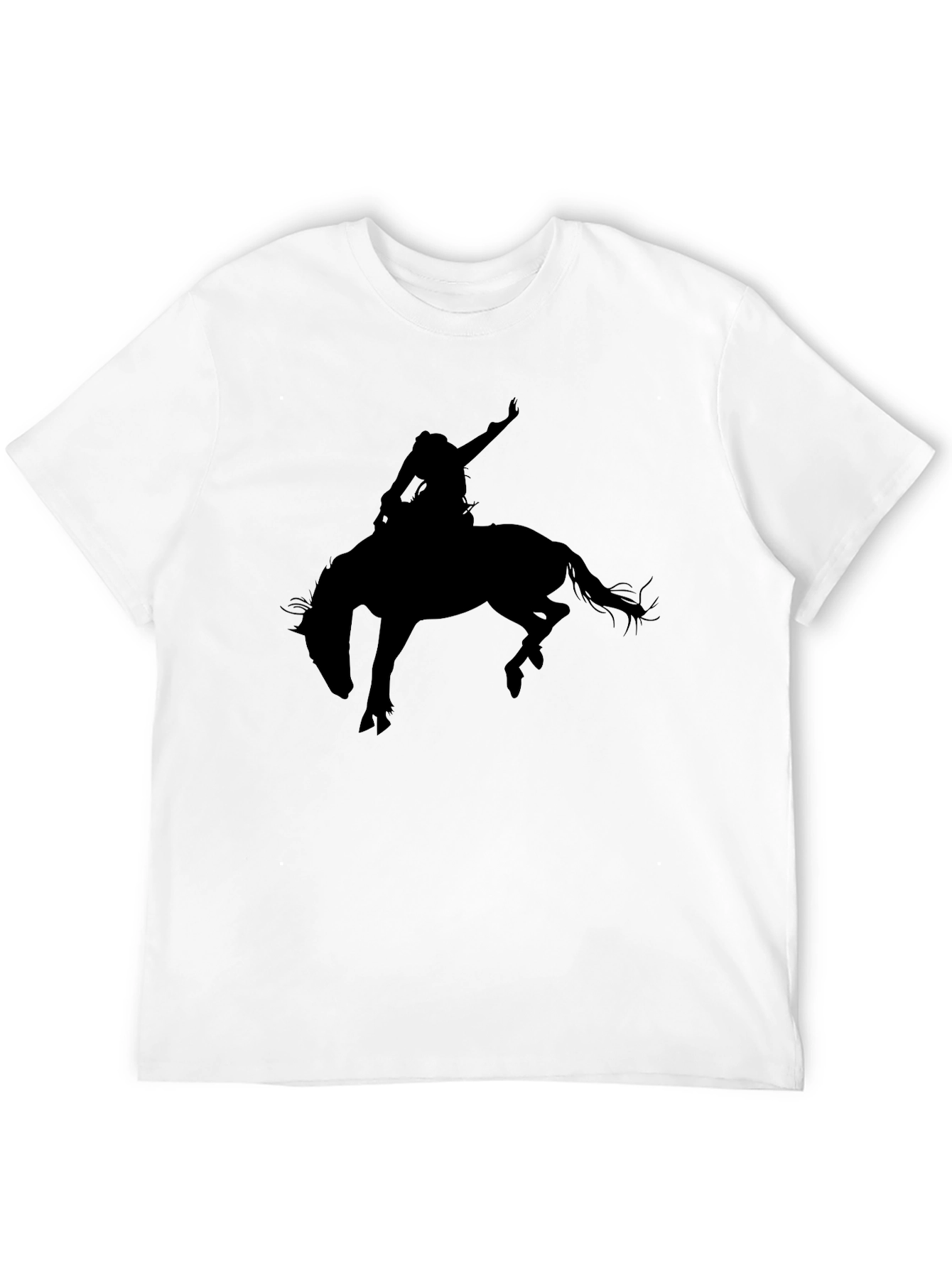 Black Rodeo Rider Graphic Tee - Western Style