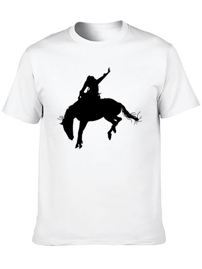 Black Rodeo Rider Graphic Tee - Western Style