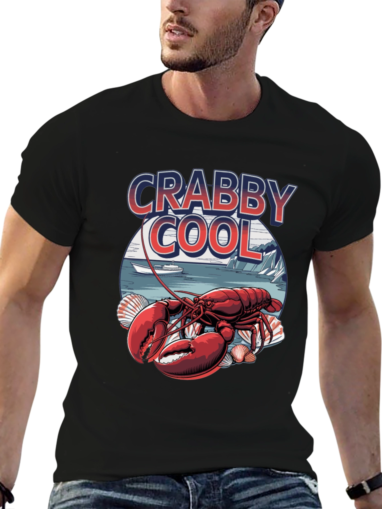 Crabby Cool Lobster Graphic T-Shirt -  Unique Summer Style