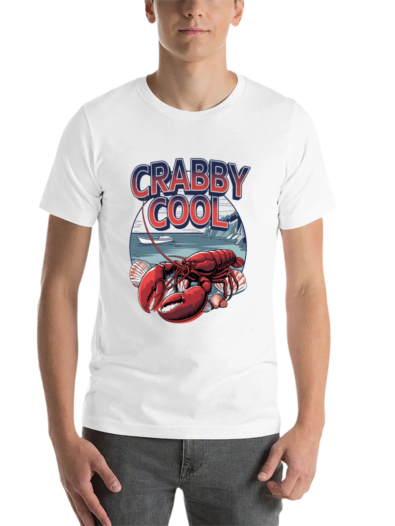 Crabby Cool Lobster Graphic T-Shirt -  Unique Summer Style