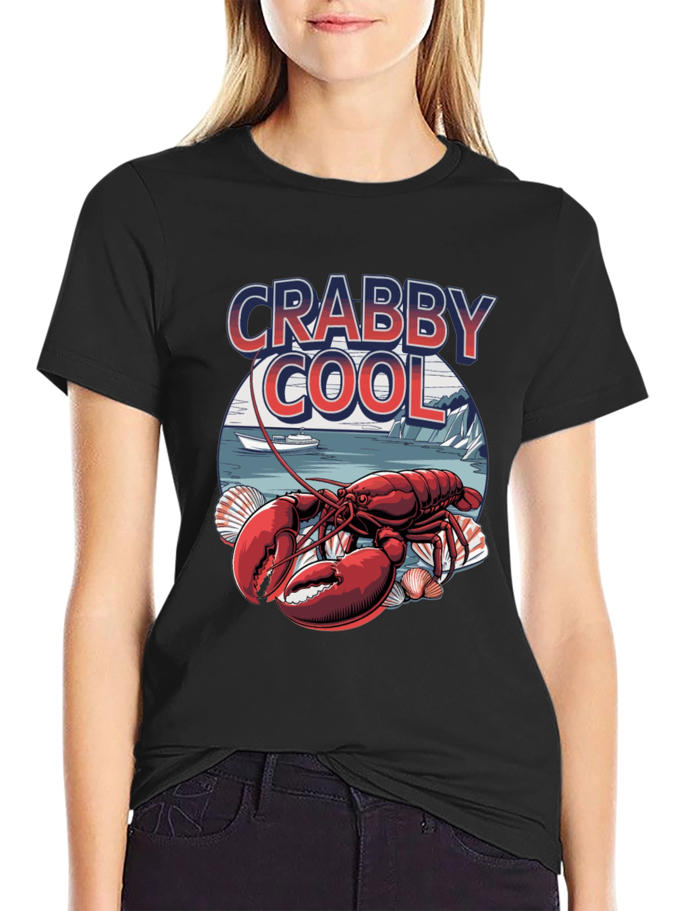 Crabby Cool Lobster Graphic T-Shirt -  Unique Summer Style