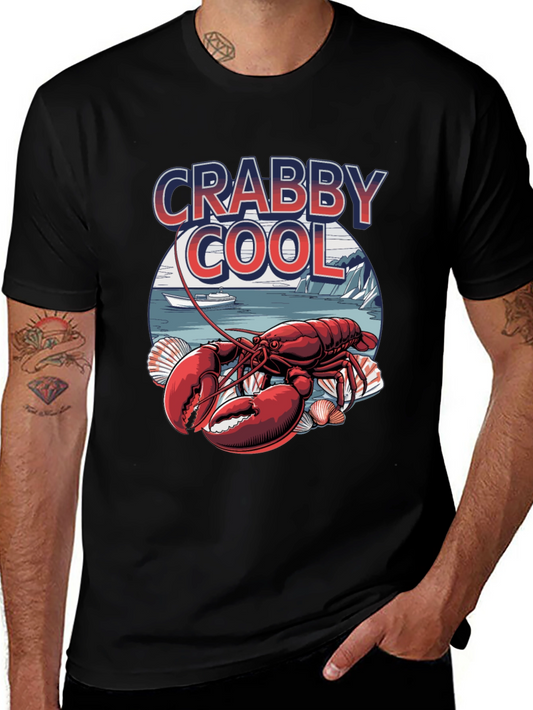 Crabby Cool Lobster Graphic T-Shirt -  Unique Summer Style
