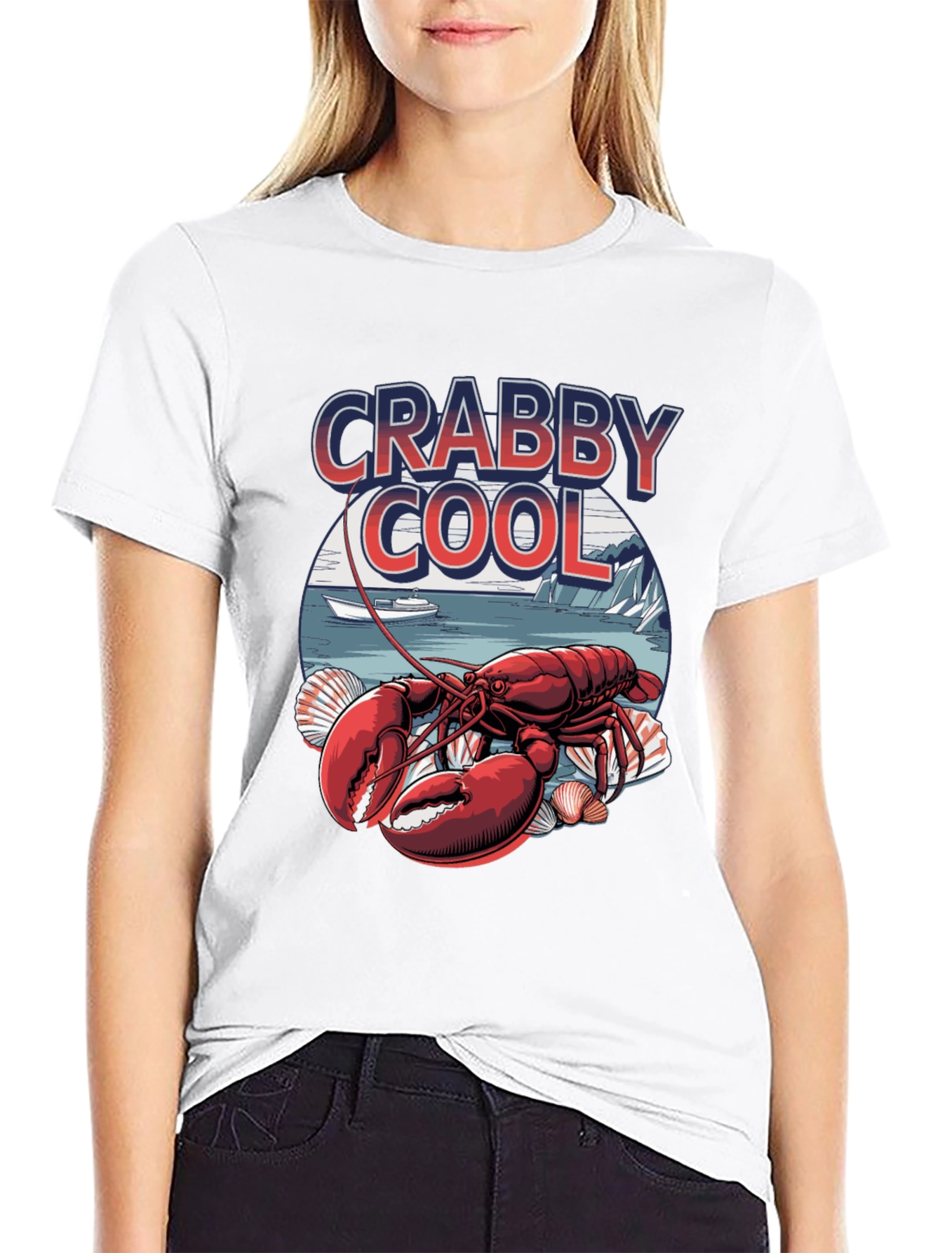 Crabby Cool Lobster Graphic T-Shirt -  Unique Summer Style