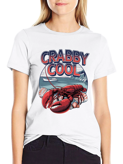 Crabby Cool Lobster Graphic T-Shirt -  Unique Summer Style
