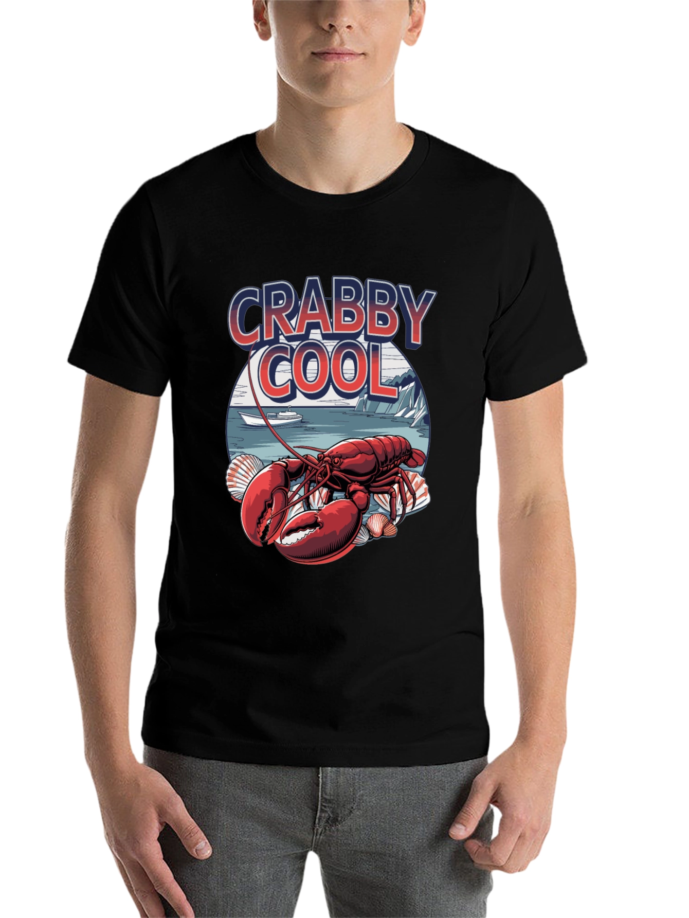 Crabby Cool Lobster Graphic T-Shirt -  Unique Summer Style