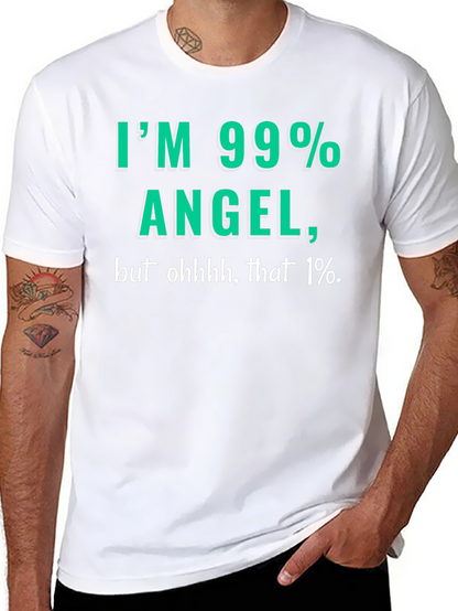 99% Angel Mens T-Shirt - Funny Graphic Tee