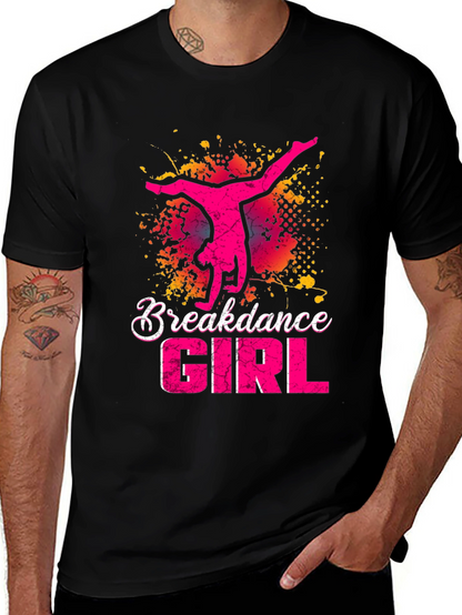 Breakdance Girl Graphic Tee - Stylish Dancer T-Shirt