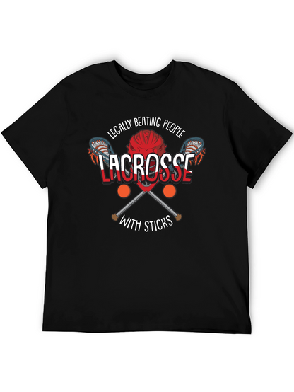 Legally Beating People with Sticks Lacrosse T-Shirt