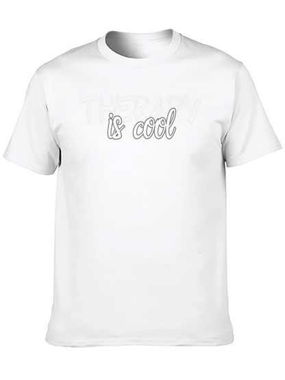 Therapy is Cool Black Graphic Tee