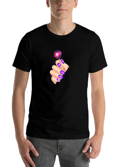 Galaxy Lollipop Graphic Tee - Black Cotton Comfort