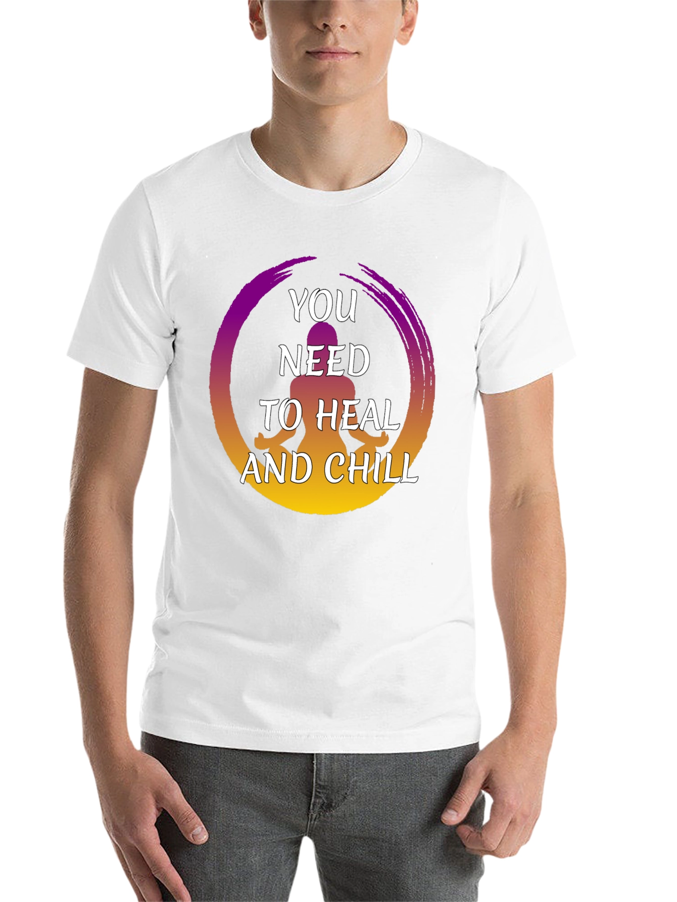 Heal and Chill Graphic Tee - Zen Meditation Shirt