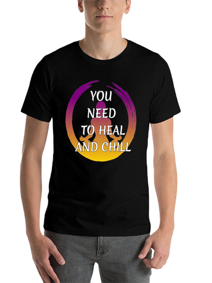 Heal and Chill Graphic Tee - Zen Meditation Shirt