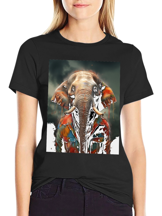 Elephant Graphic Tee - Cool Animal Print Shirt