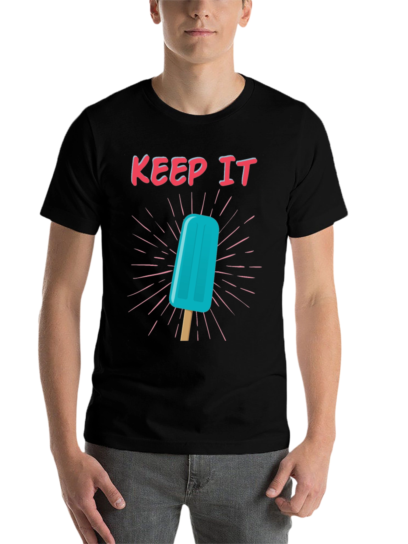Keep It Cool Popsicle Graphic Tee - Black