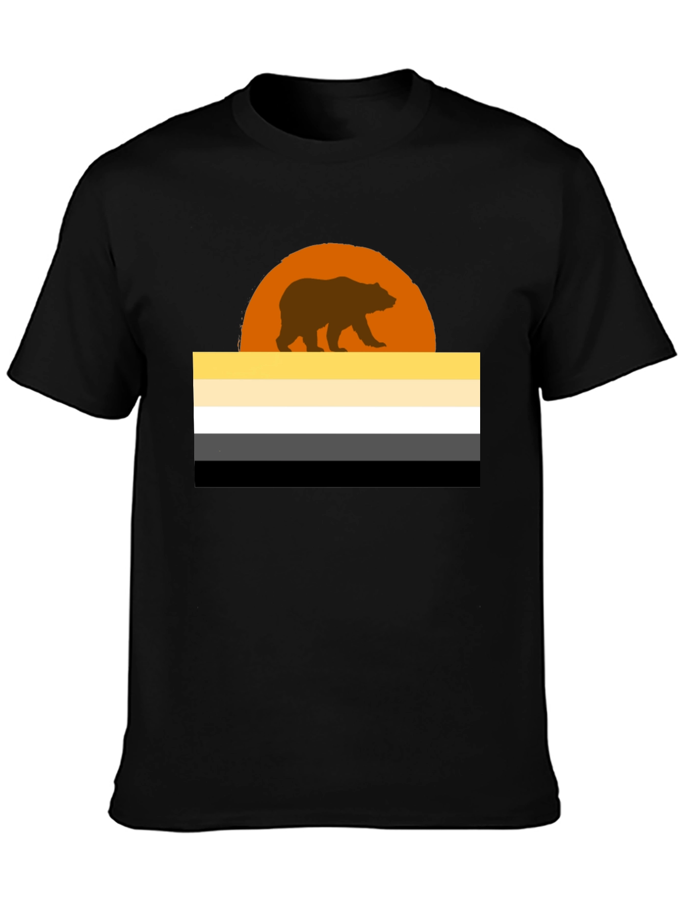 Bear Pride Flag Graphic T-Shirt