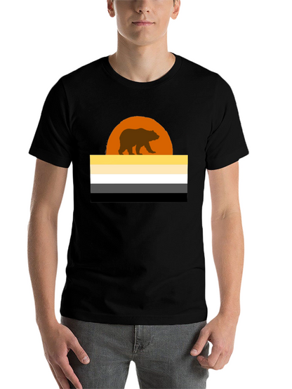 Bear Pride Flag Graphic T-Shirt