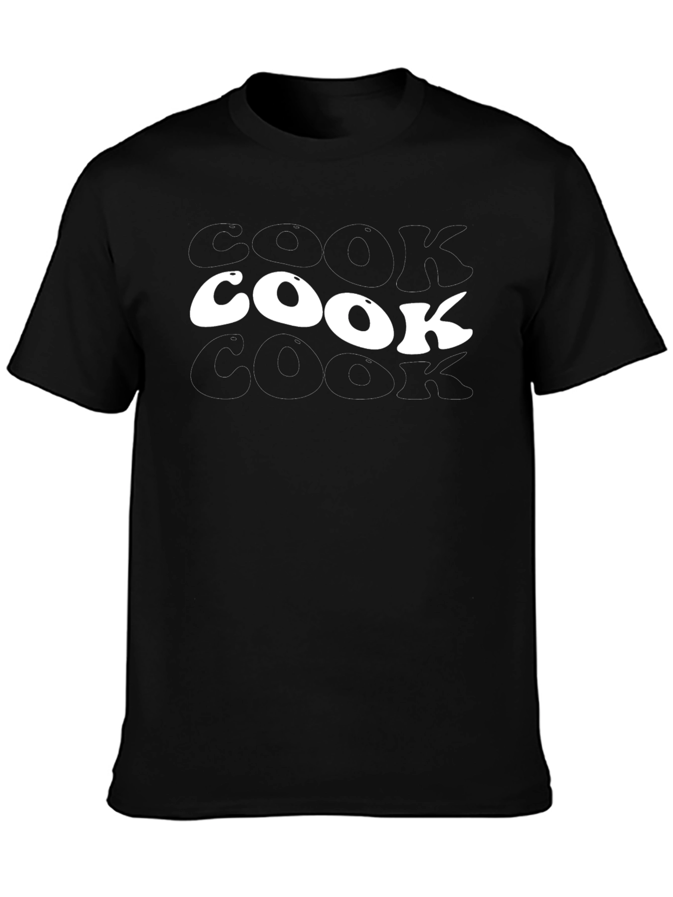 Cook Graphic Tee - Black Casual T-Shirt