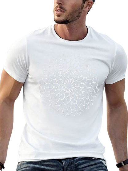 Floral Mandala Graphic Black Tee