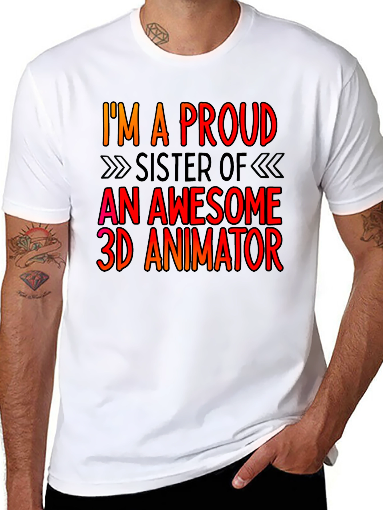 Proud Sister 3D Animator T-Shirt