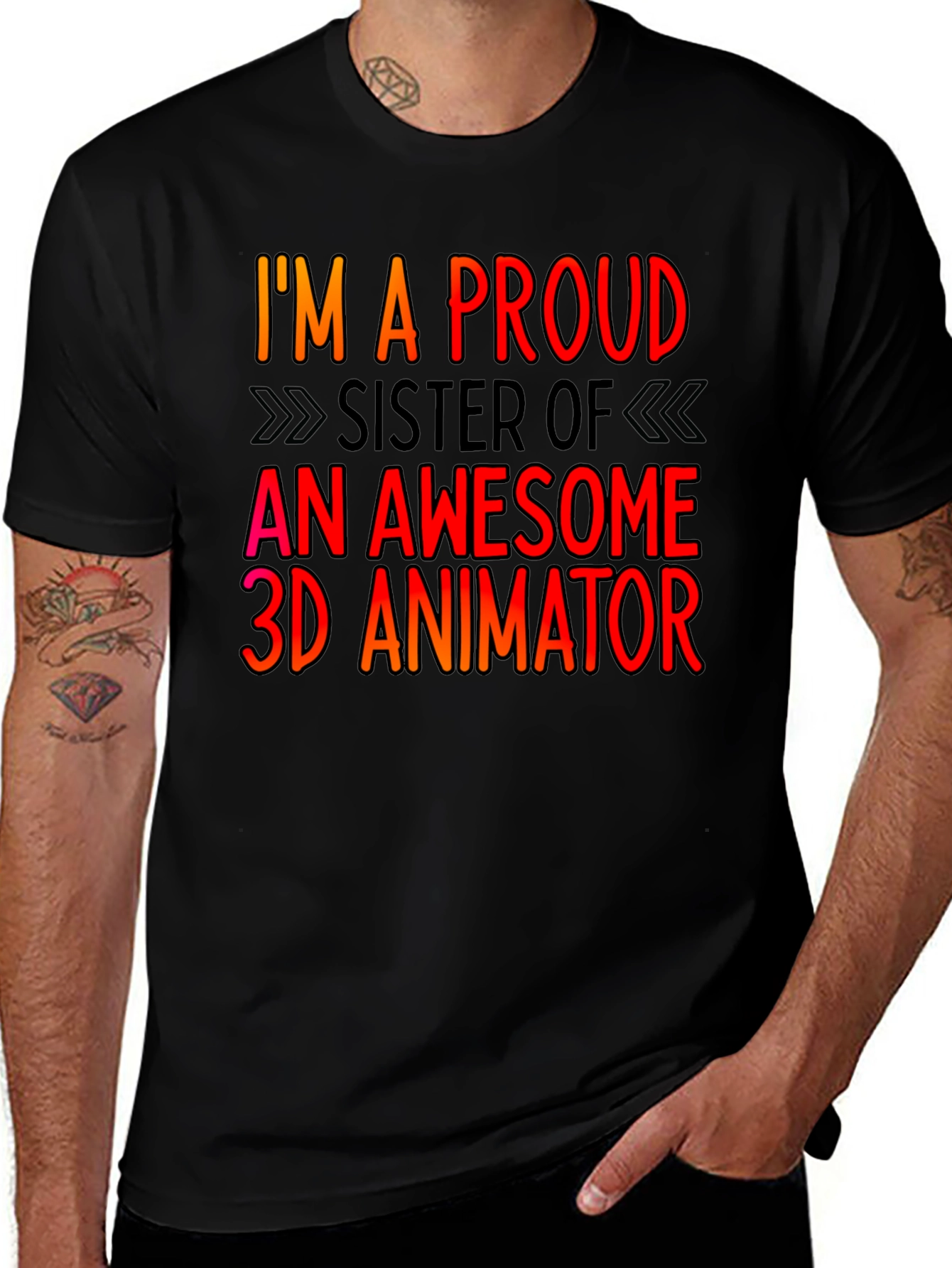 Proud Sister 3D Animator T-Shirt