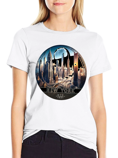 NYC Skyline Graphic Tee - Urban Style