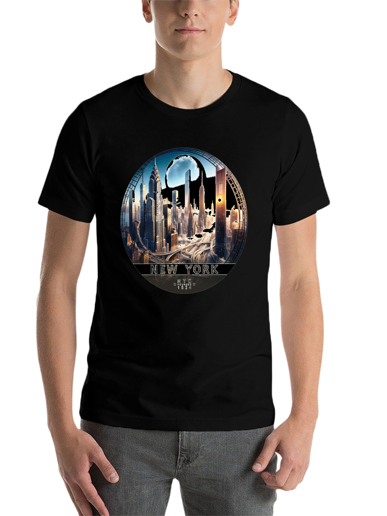NYC Skyline Graphic Tee - Urban Style