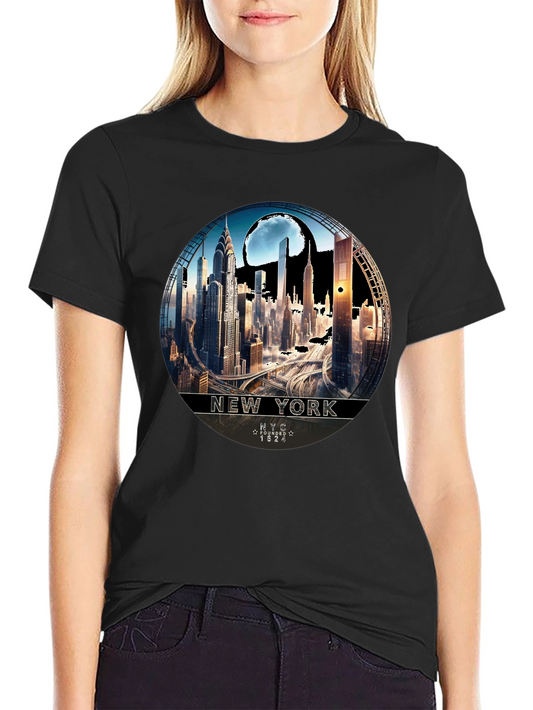 NYC Skyline Graphic Tee - Urban Style