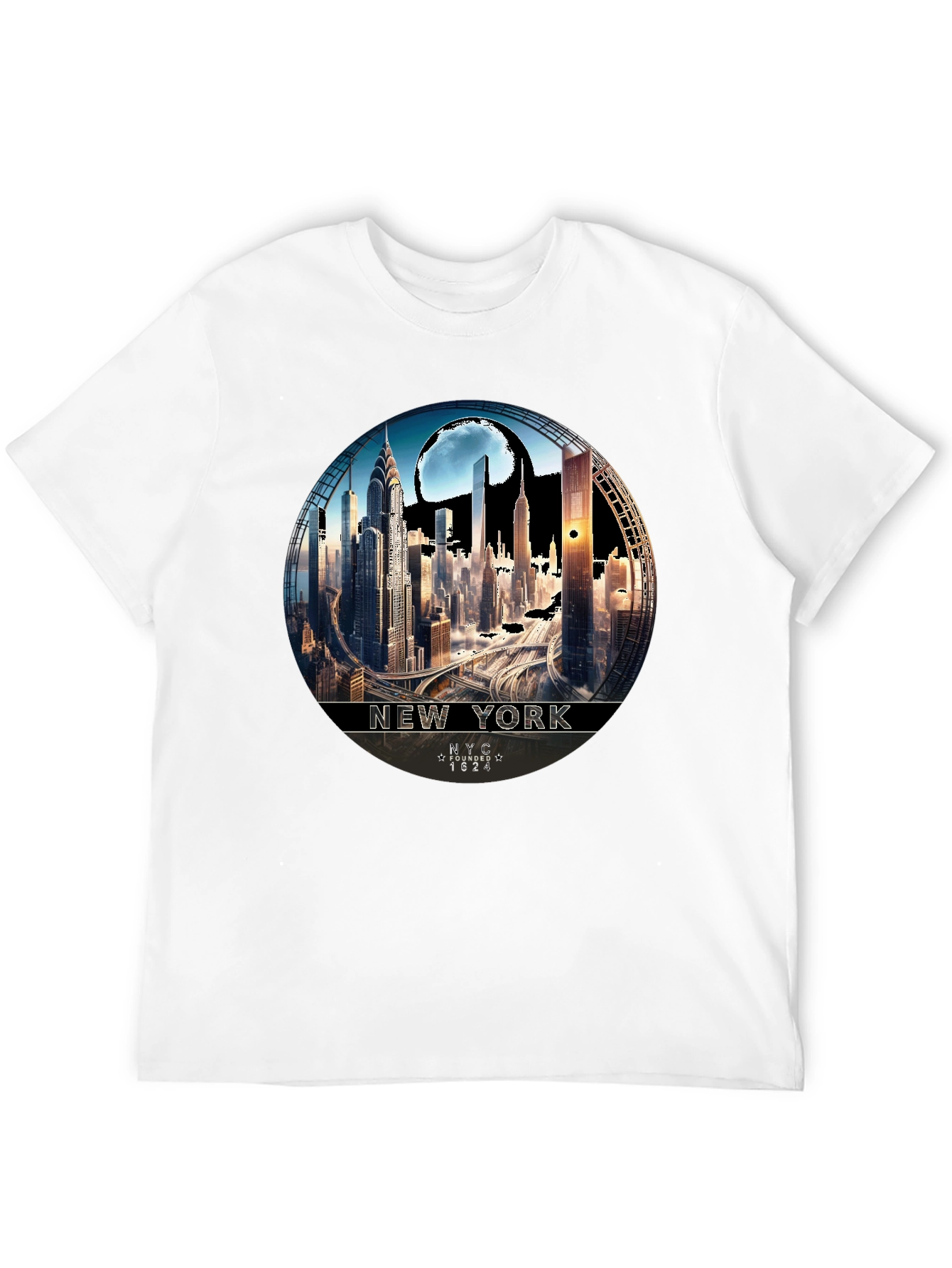 NYC Skyline Graphic Tee - Urban Style
