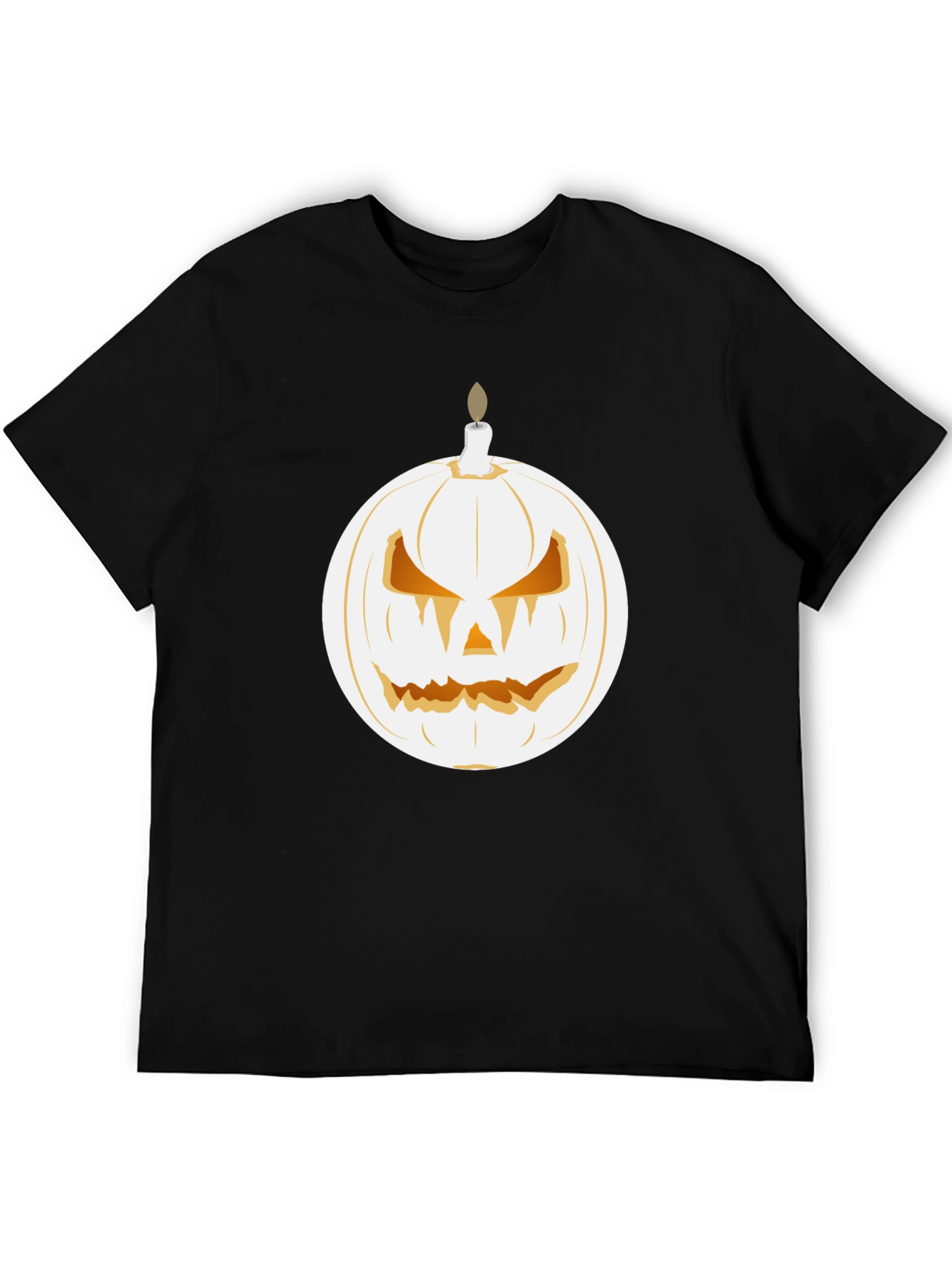Spooky Pumpkin Candle Graphic Tee - Halloween Shirt