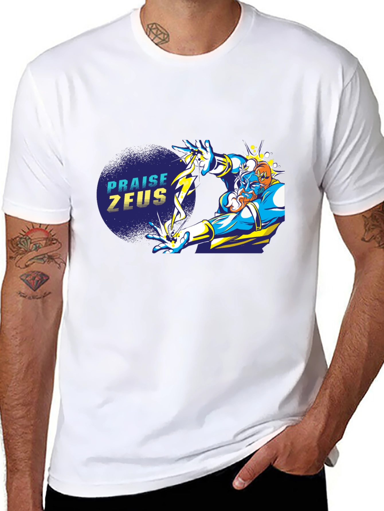 Praise Zeus Black Graphic Tee