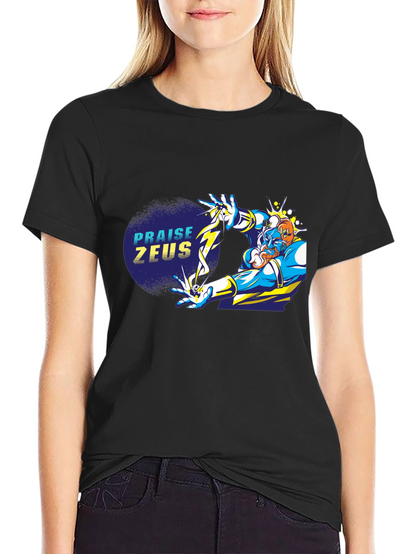 Praise Zeus Black Graphic Tee