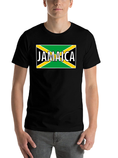 Jamaica Flag Graphic Black T-Shirt