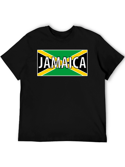 Jamaica Flag Graphic Black T-Shirt