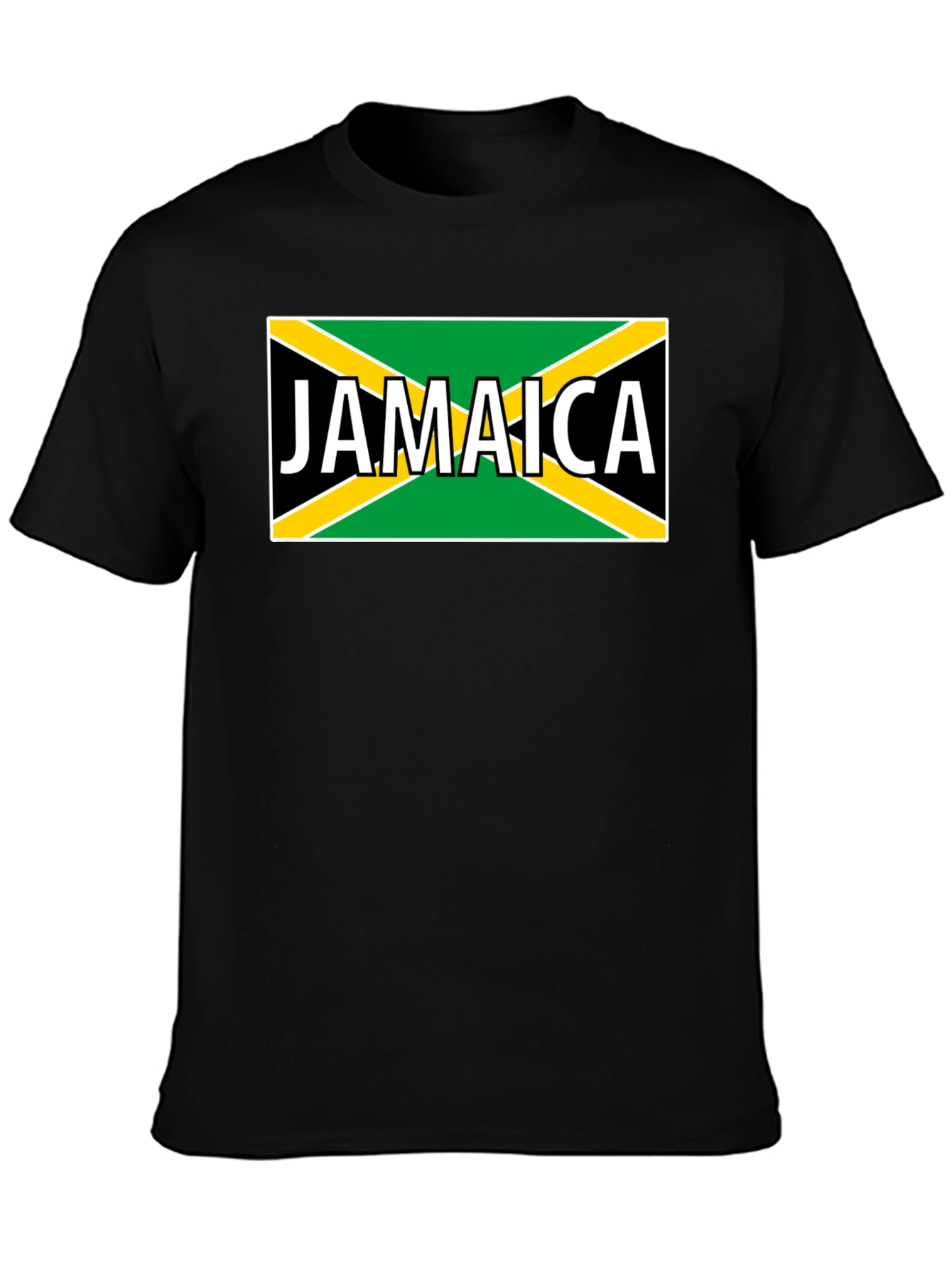 Jamaica Flag Graphic Black T-Shirt