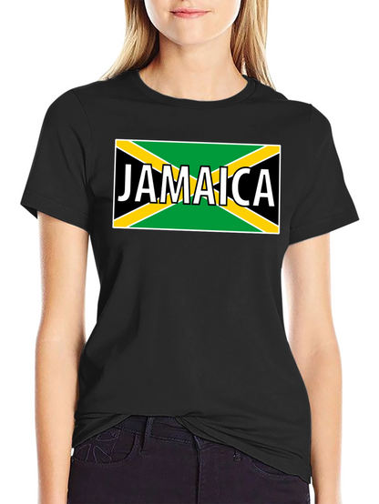 Jamaica Flag Graphic Black T-Shirt