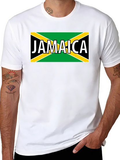 Jamaica Flag Graphic Black T-Shirt