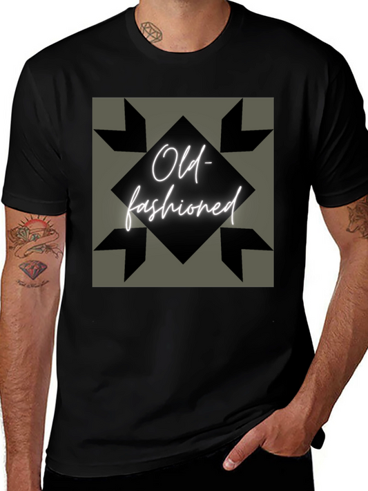 Old-Fashioned Graphic Tee - Vintage Style Comfort