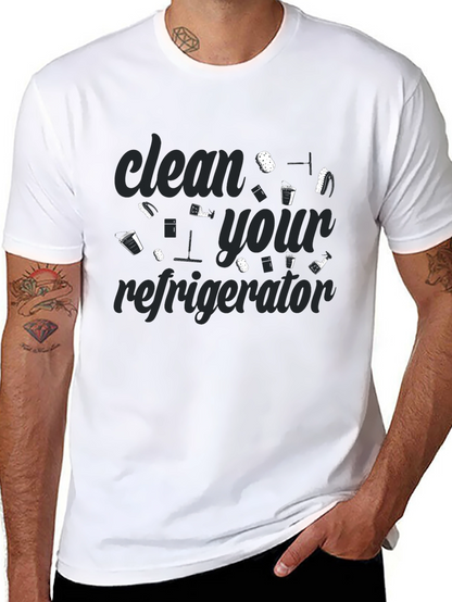Clean Your Refrigerator Graphic Tee - Black
