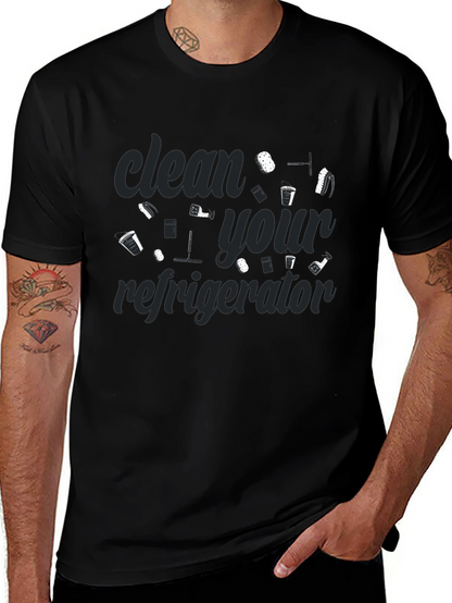 Clean Your Refrigerator Graphic Tee - Black