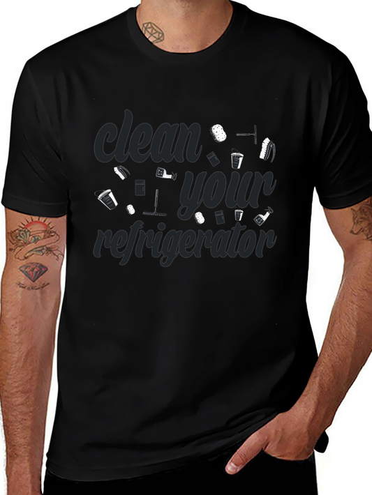Clean Your Refrigerator Graphic Tee - Black