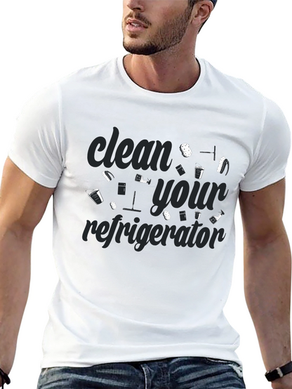 Clean Your Refrigerator Graphic Tee - Black