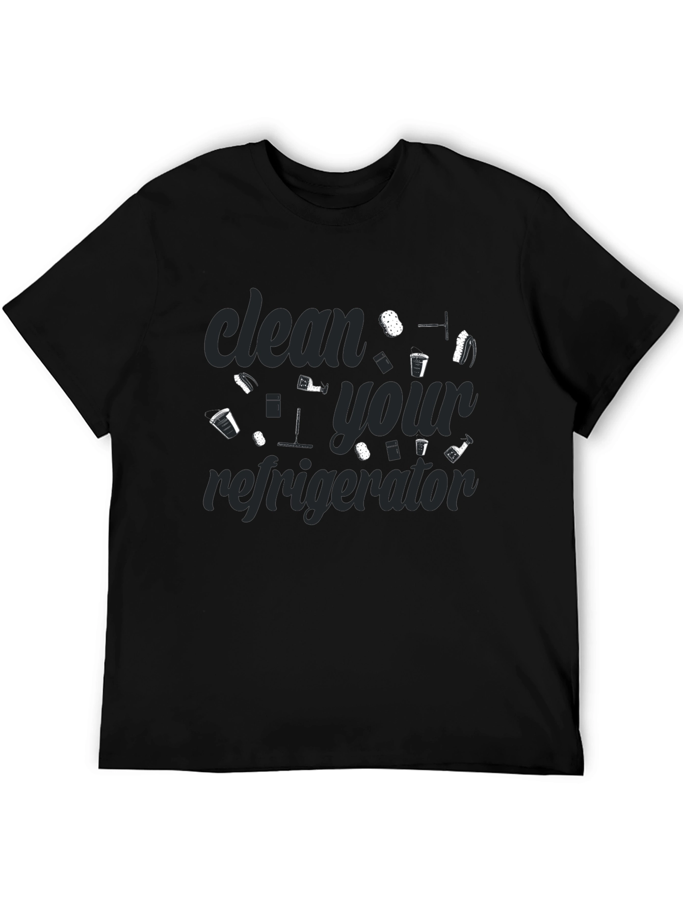 Clean Your Refrigerator Graphic Tee - Black