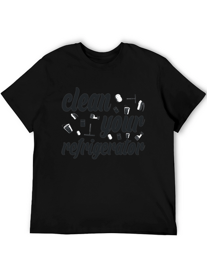 Clean Your Refrigerator Graphic Tee - Black