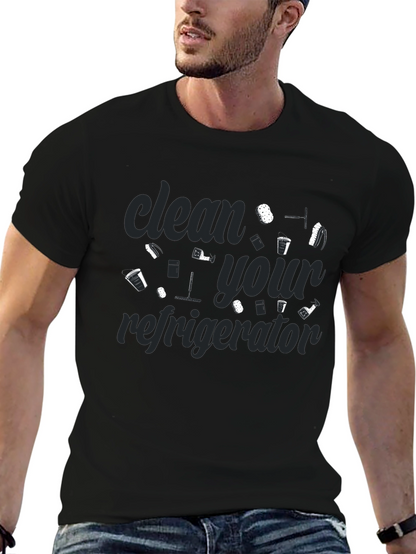 Clean Your Refrigerator Graphic Tee - Black